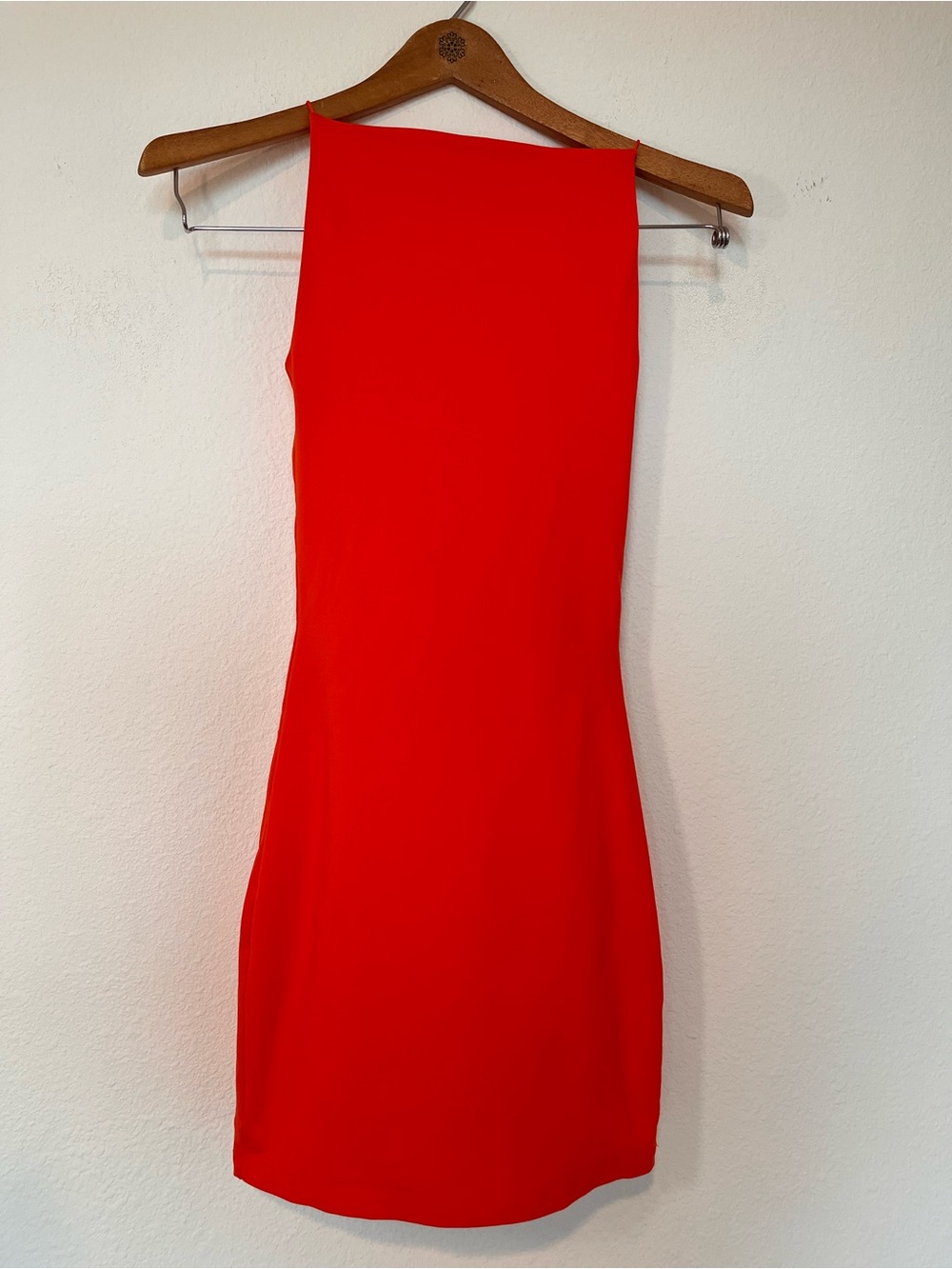 Aritzia Bright Orange Body Con Mini Dress